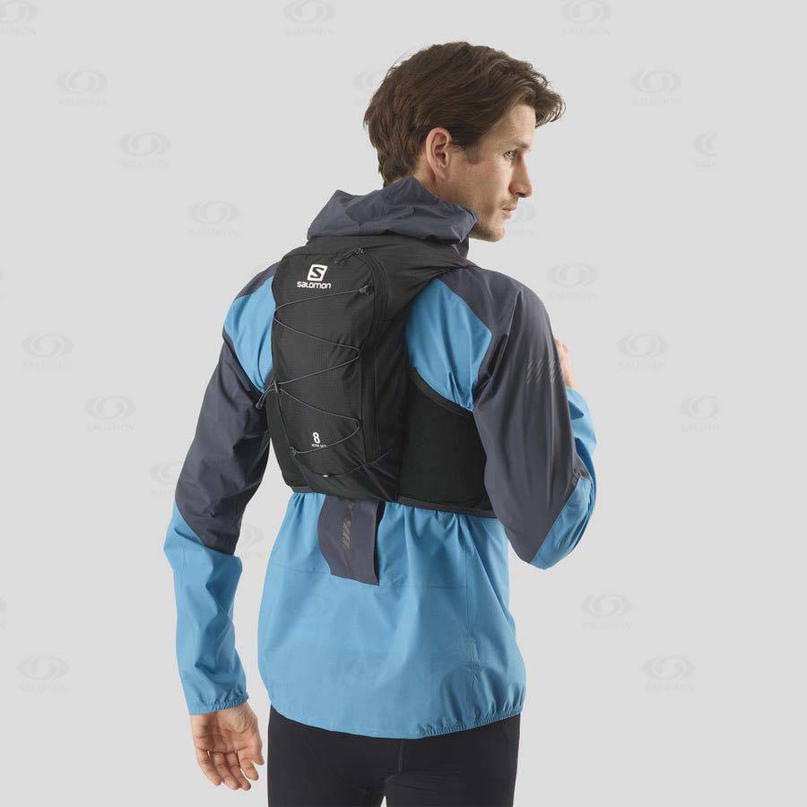 Salomon ACTIVE SKIN 8 Men's Running Packs Black | AU-M2217