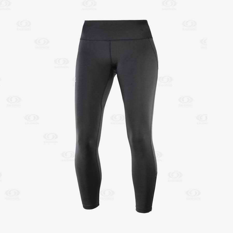 Salomon AGILE LONG Women\'s Running Tights Black | AU-S1051