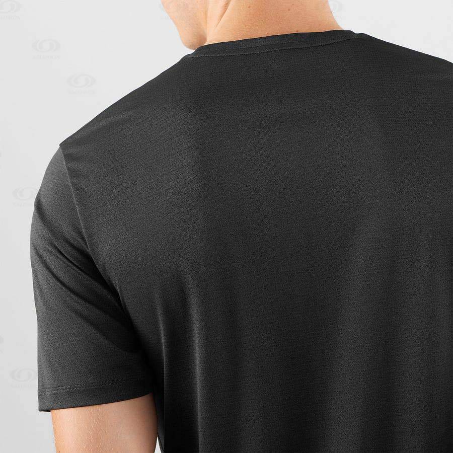 Salomon AGILE TRAINING Men's T Shirts Black | AU-S1807