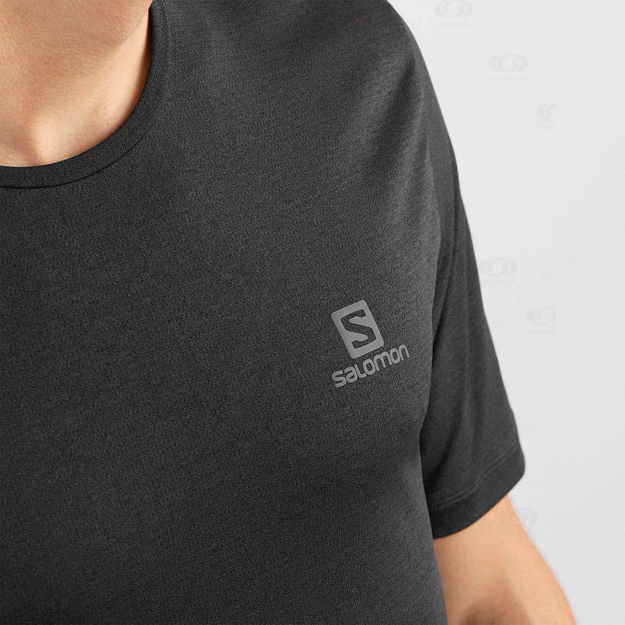 Salomon AGILE TRAINING Men's T Shirts Black | AU-S1807