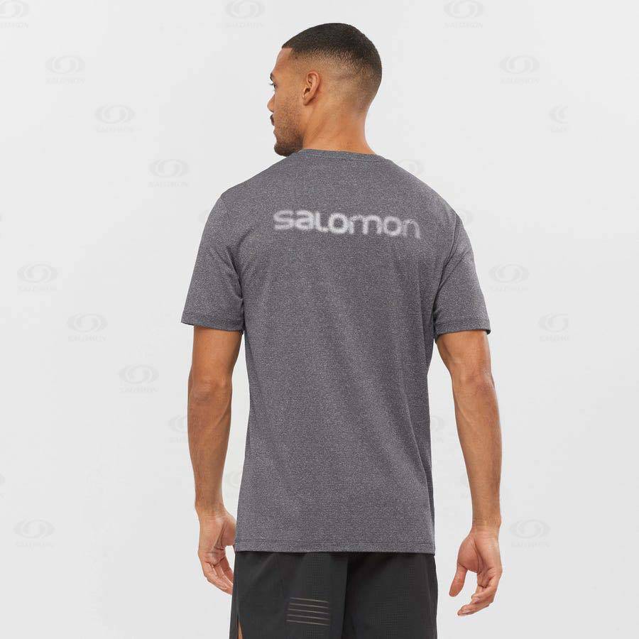 Salomon AGILE TRAINING Men's T Shirts Grey | AU-W1260