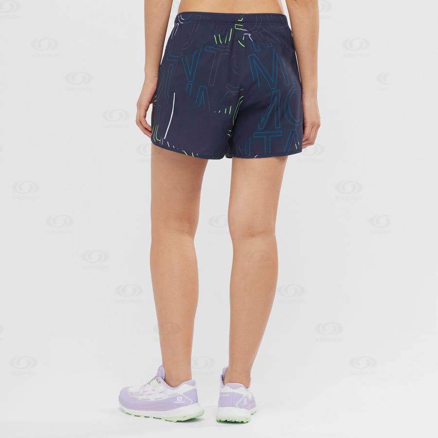 Salomon AGILE Women's Shorts Blue | AU-M1699