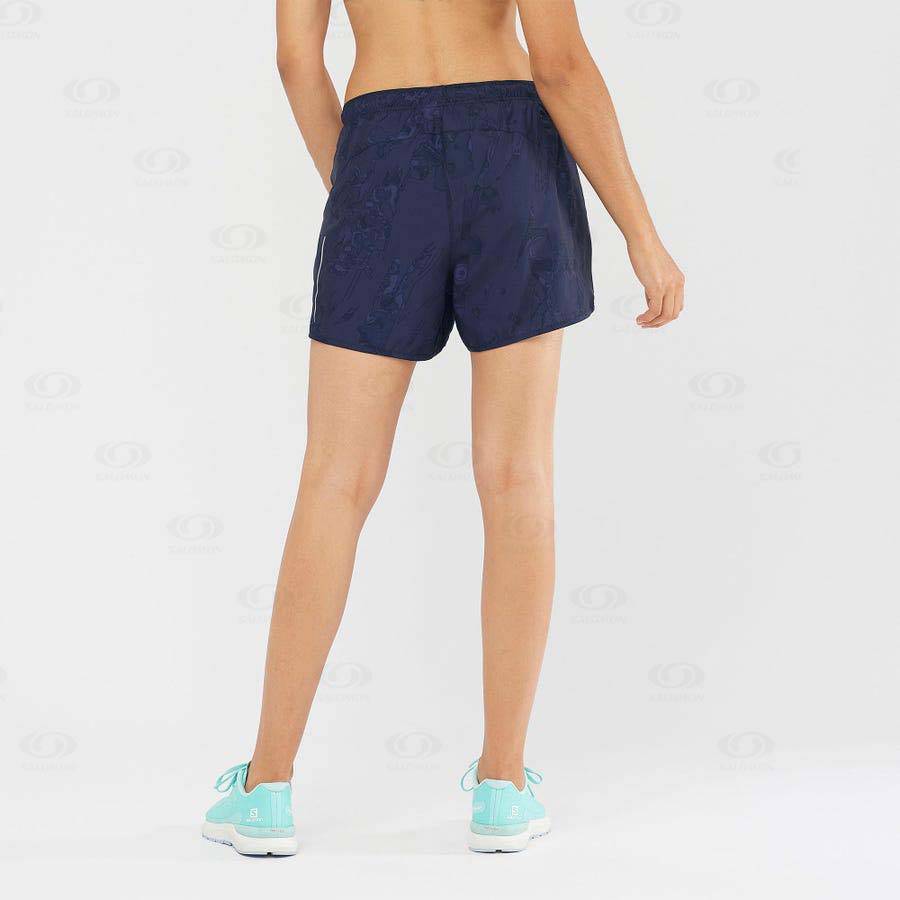 Salomon AGILE Women's Shorts Navy | AU-L1907