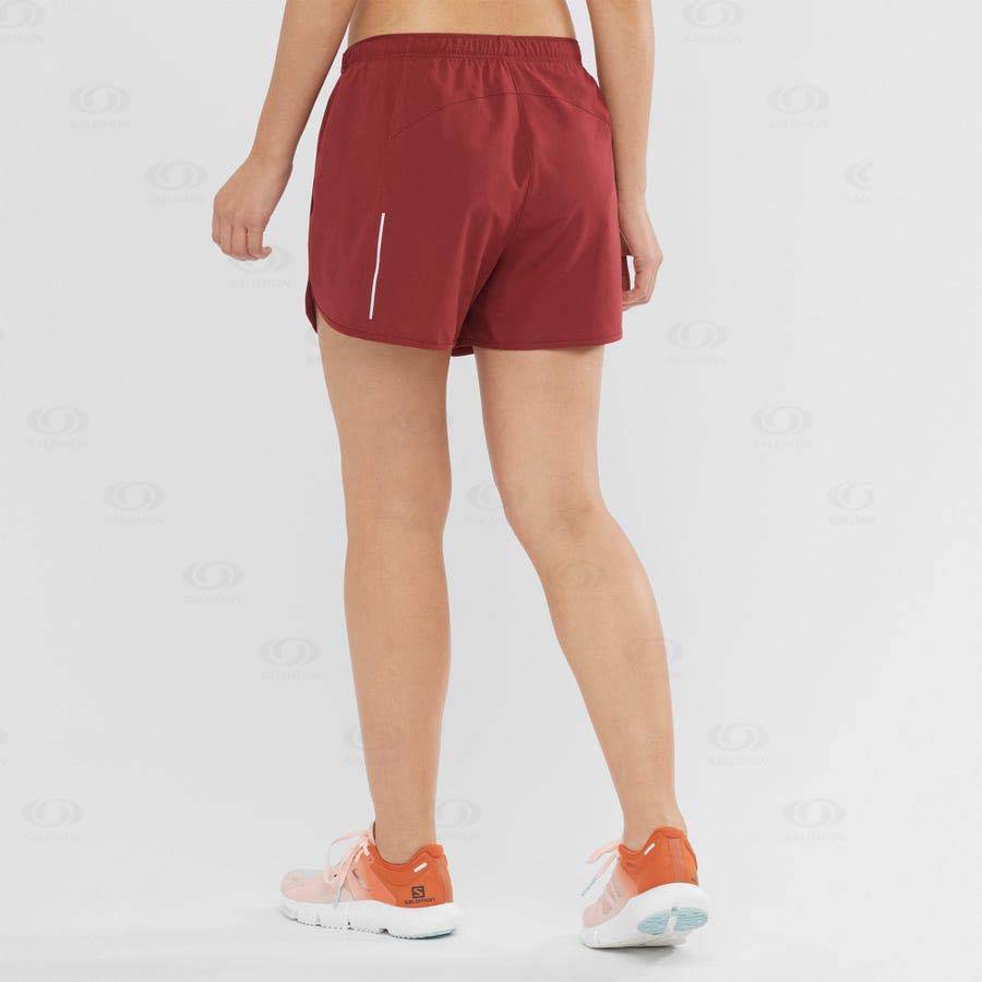 Salomon AGILE Women's Shorts Red | AU-W3380