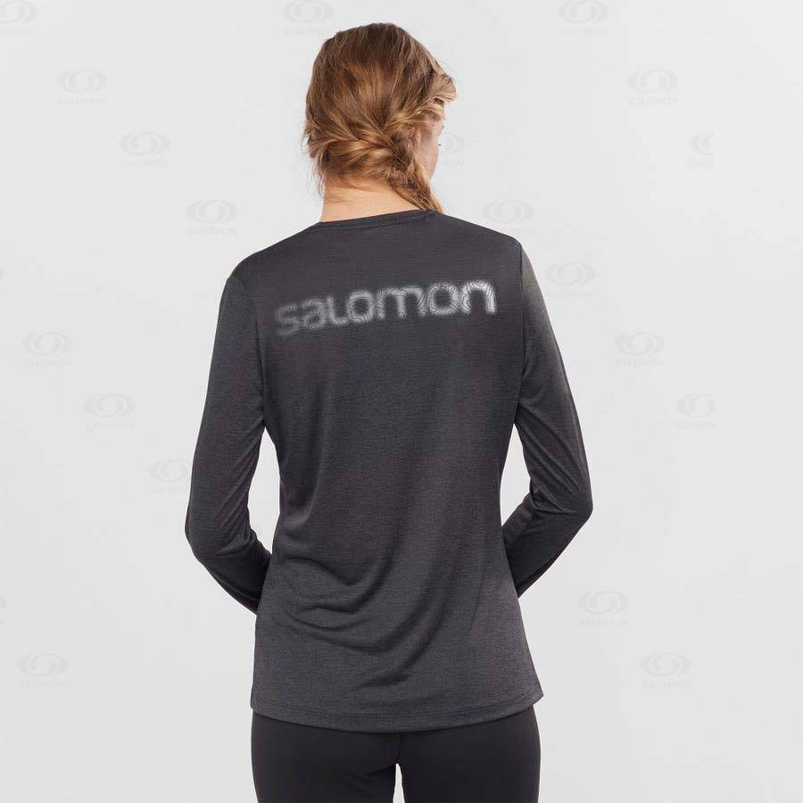 Salomon AGILE Women's T Shirts Black | AU-M1559