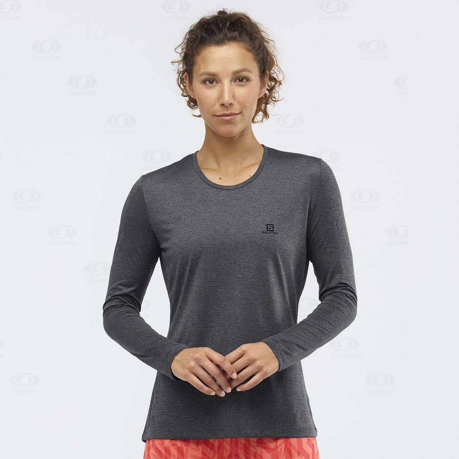 Salomon AGILE Women's T Shirts Grey | AU-A1360