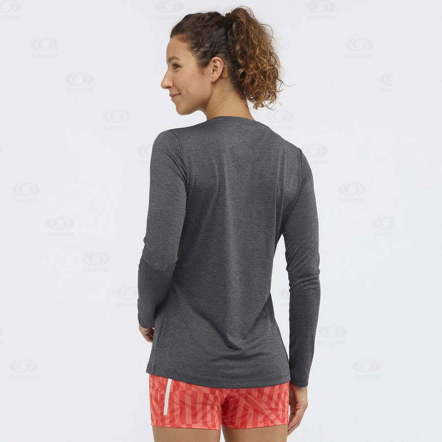 Salomon AGILE Women's T Shirts Grey | AU-A1360