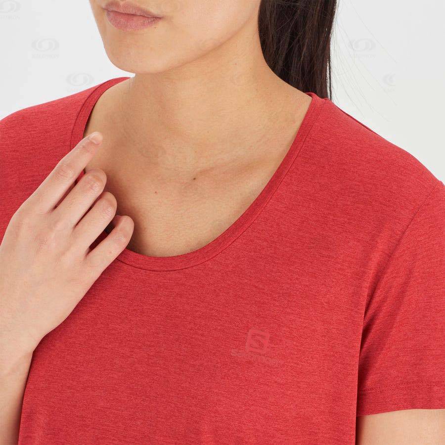 Salomon AGILE Women's T Shirts Red | AU-O1145