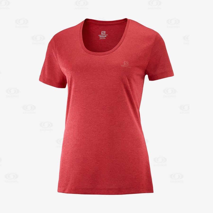 Salomon AGILE Women\'s T Shirts Red | AU-O1145