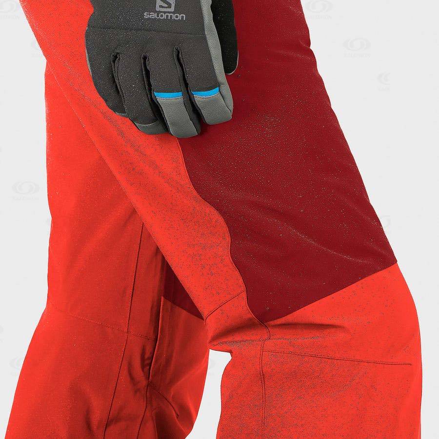 Salomon BRILLIANT Men's Ski Pants Red | AU-M1860