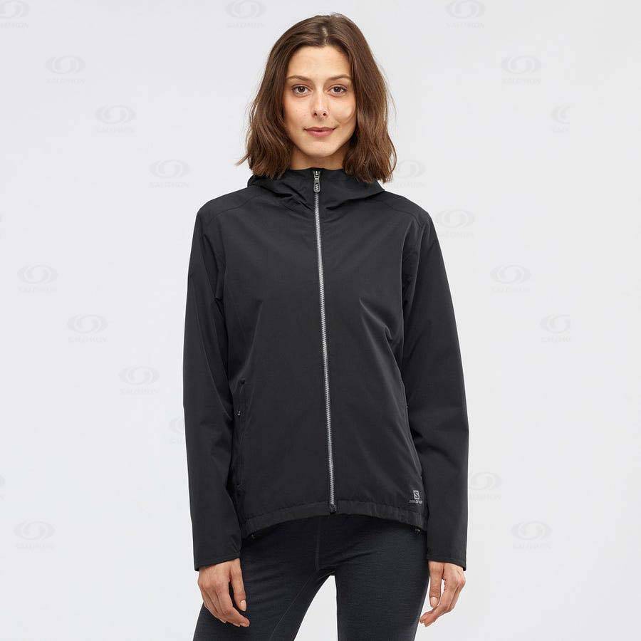 Salomon COMET WP JKT W Women's Softshell Jackets Black | AU-W3900