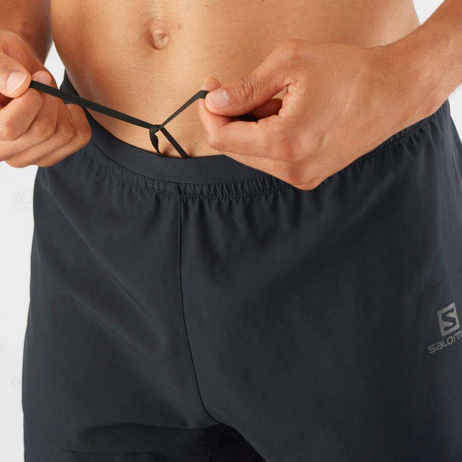 Salomon CROSS 2IN1 Men's Shorts Black | AU-L1760