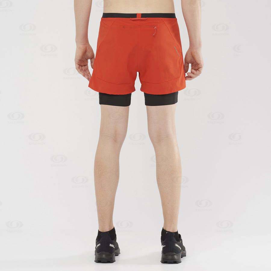 Salomon CROSS 2IN1 Men's Shorts Orange | AU-S1548