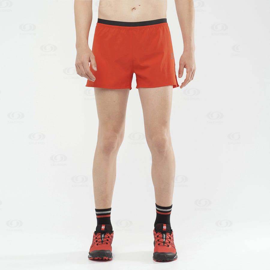 Salomon CROSS 3'' Men's Shorts Orange | AU-O1243