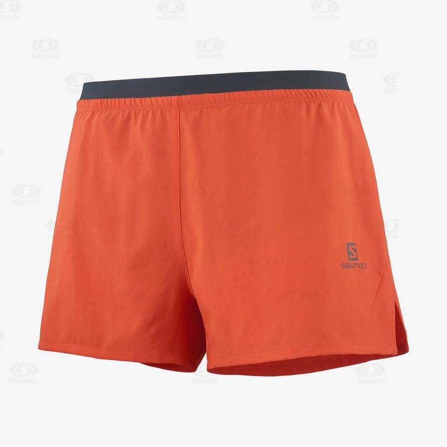 Salomon CROSS 3\'\' Men\'s Shorts Orange | AU-O1243