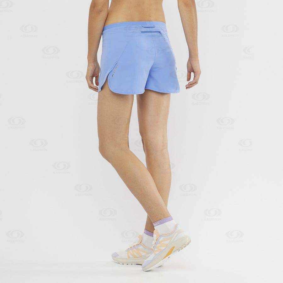 Salomon CROSS 3'' Women's Shorts Blue | AU-S2416