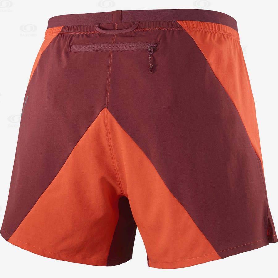 Salomon CROSS 5'' Men's Shorts Orange | AU-S1170