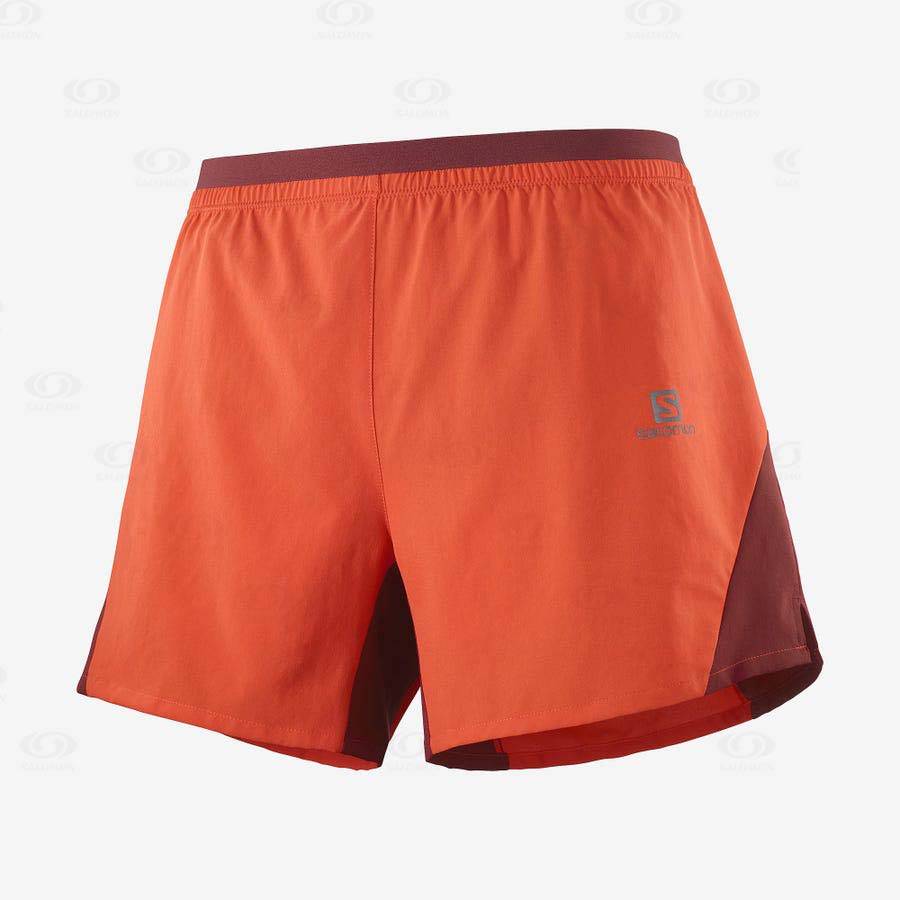 Salomon CROSS 5\'\' Men\'s Shorts Orange | AU-S1170