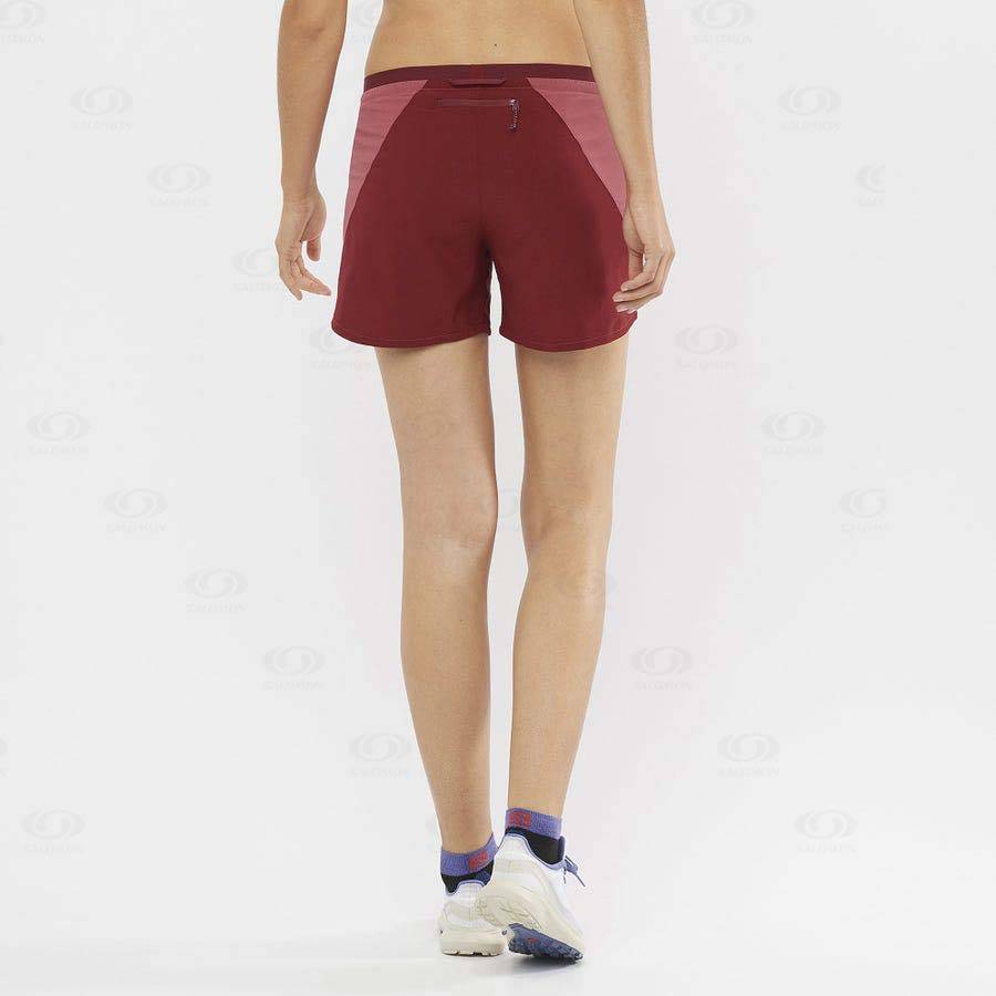 Salomon CROSS 5'' Women's Shorts Red | AU-A1010