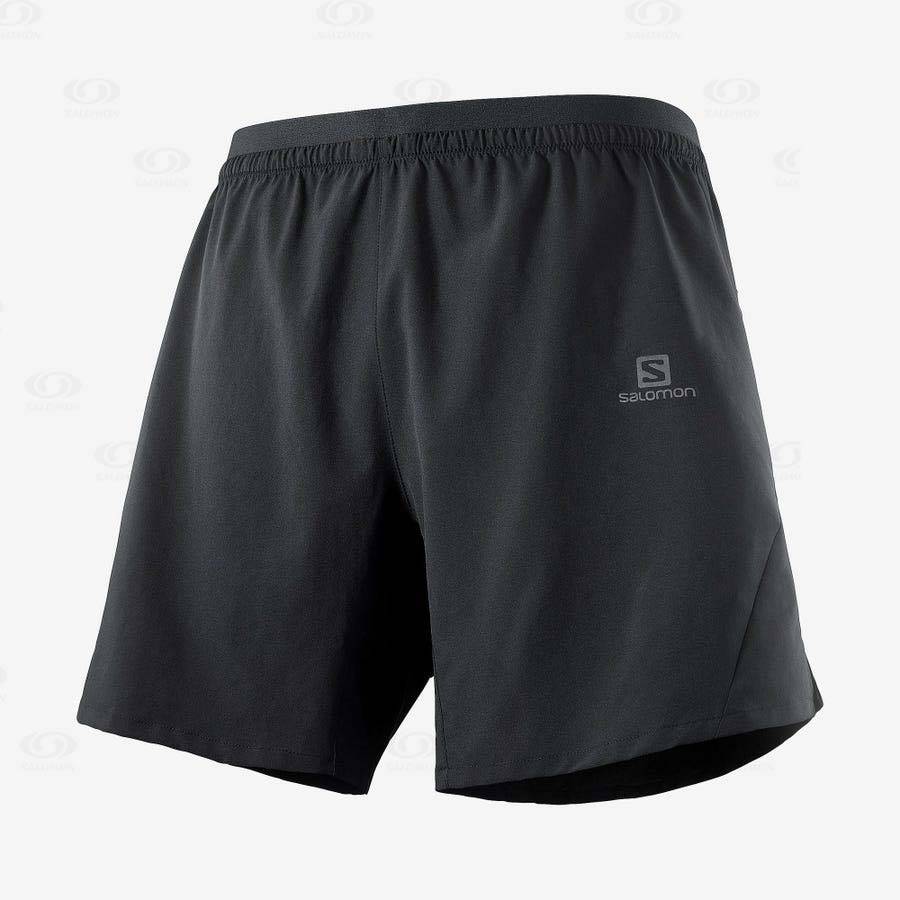 Salomon CROSS 7\'\' NO LINER Men\'s Shorts Black | AU-O1005