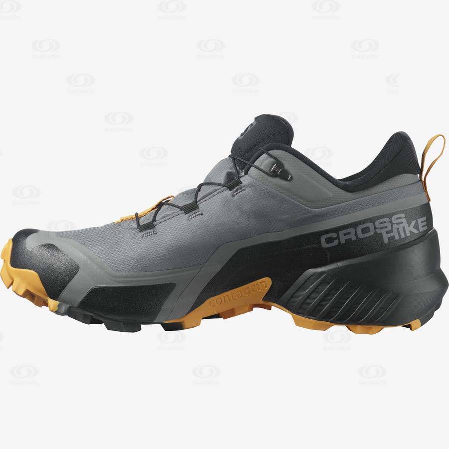 Salomon CROSS HIKE GORE-TEX Men's Waterproof Shoes Grey | AU-M2378