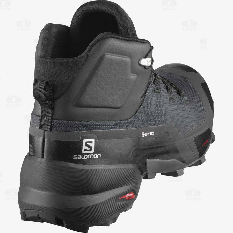 Salomon CROSS HIKE MID GORE-TEX Men's Hiking Shoes Grey / Black | AU-O1266