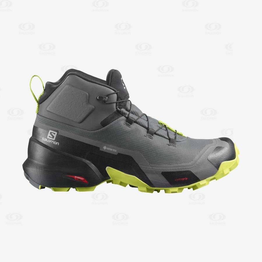 Salomon CROSS HIKE MID GORE-TEX Men\'s Waterproof Shoes Grey | AU-O1581