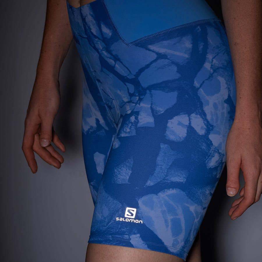 Salomon CROSS MULTI 7'' Women's Shorts Blue | AU-S1072