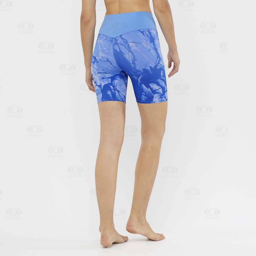 Salomon CROSS MULTI 7'' Women's Shorts Blue | AU-S1072