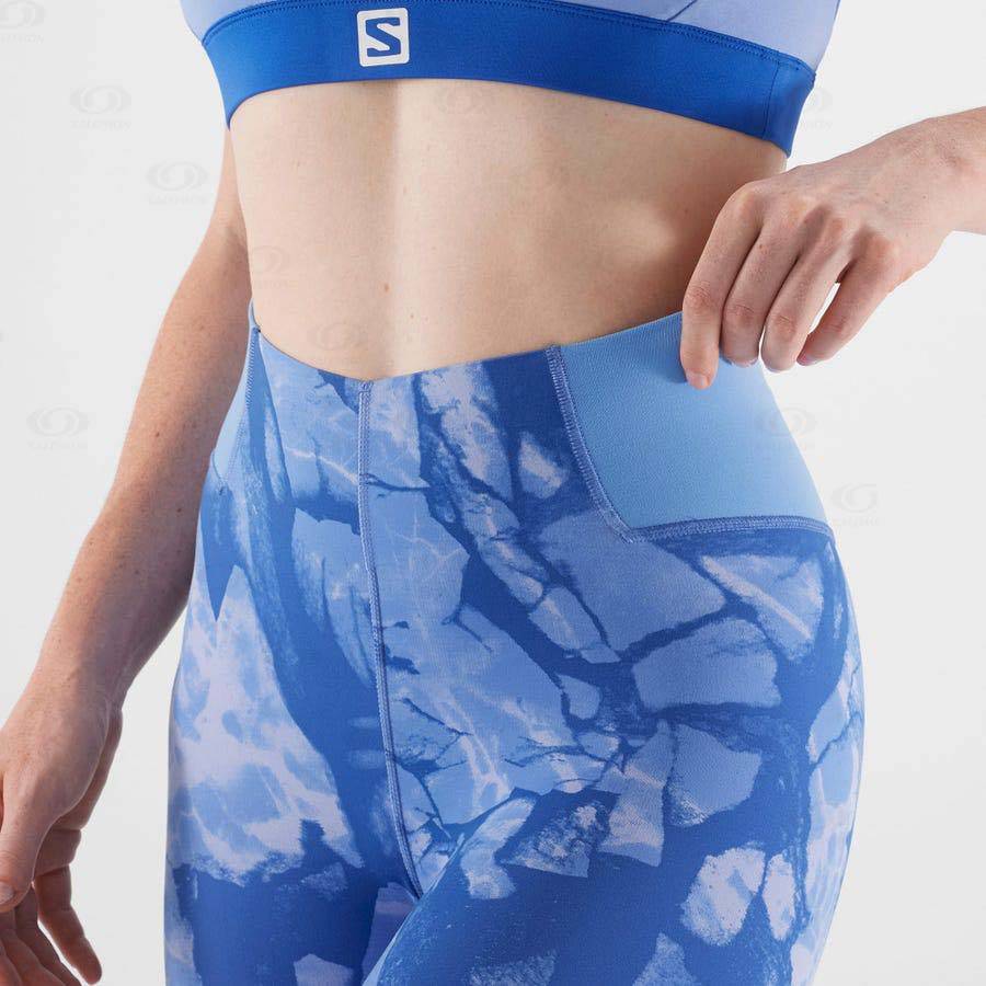 Salomon CROSS MULTI 7'' Women's Shorts Blue | AU-S1072