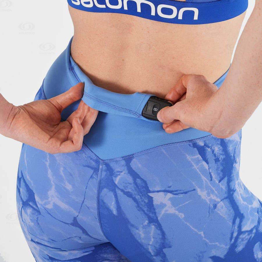 Salomon CROSS MULTI 7'' Women's Shorts Blue | AU-S1072