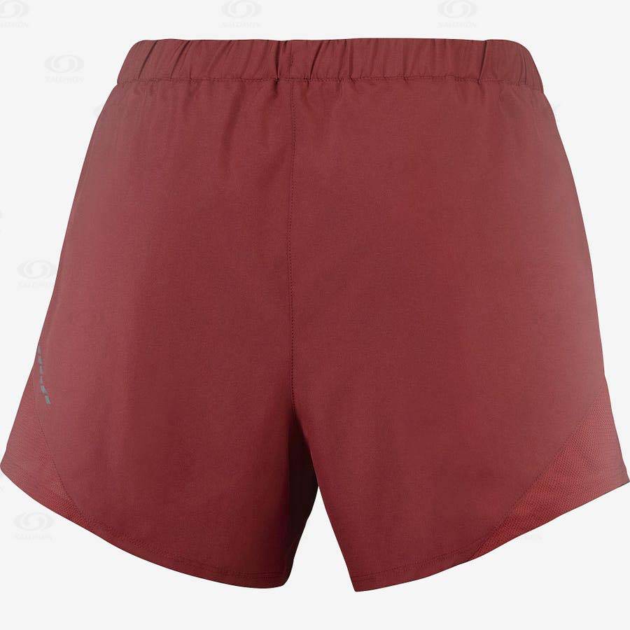 Salomon CROSS REBEL 4'' Women's Shorts Red | AU-S2108