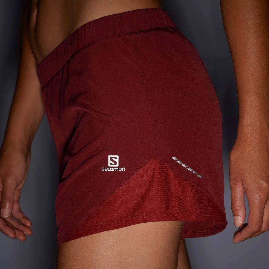 Salomon CROSS REBEL 4'' Women's Shorts Red | AU-S2108