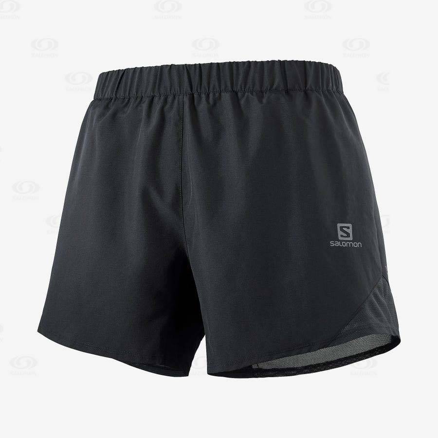 Salomon CROSS REBEL 5\'\' Men\'s Shorts Black | AU-O1446