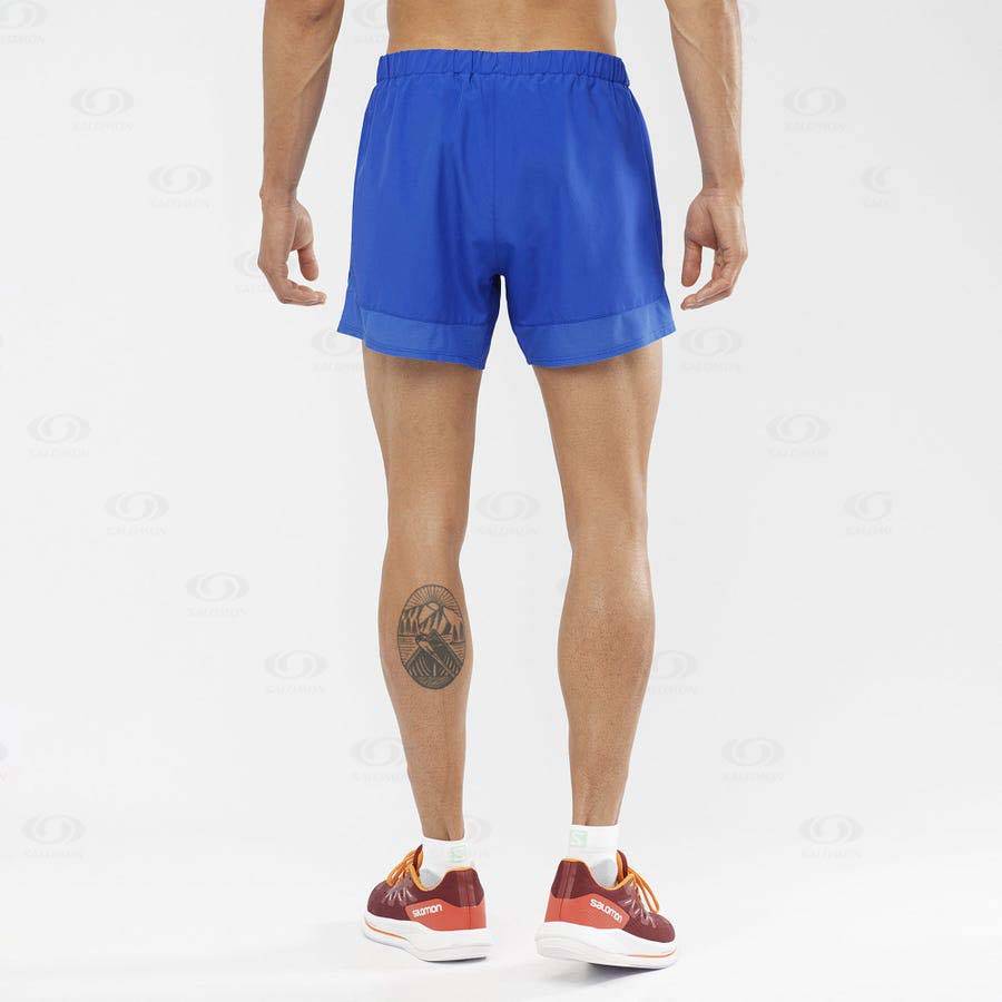 Salomon CROSS REBEL 5'' Men's Shorts Blue | AU-L1886