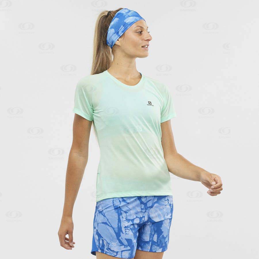 Salomon CROSS REBEL Women's T Shirts Green | AU-W3930