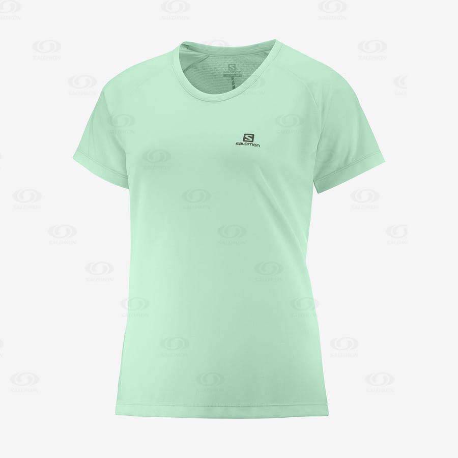 Salomon CROSS REBEL Women\'s T Shirts Green | AU-W3930