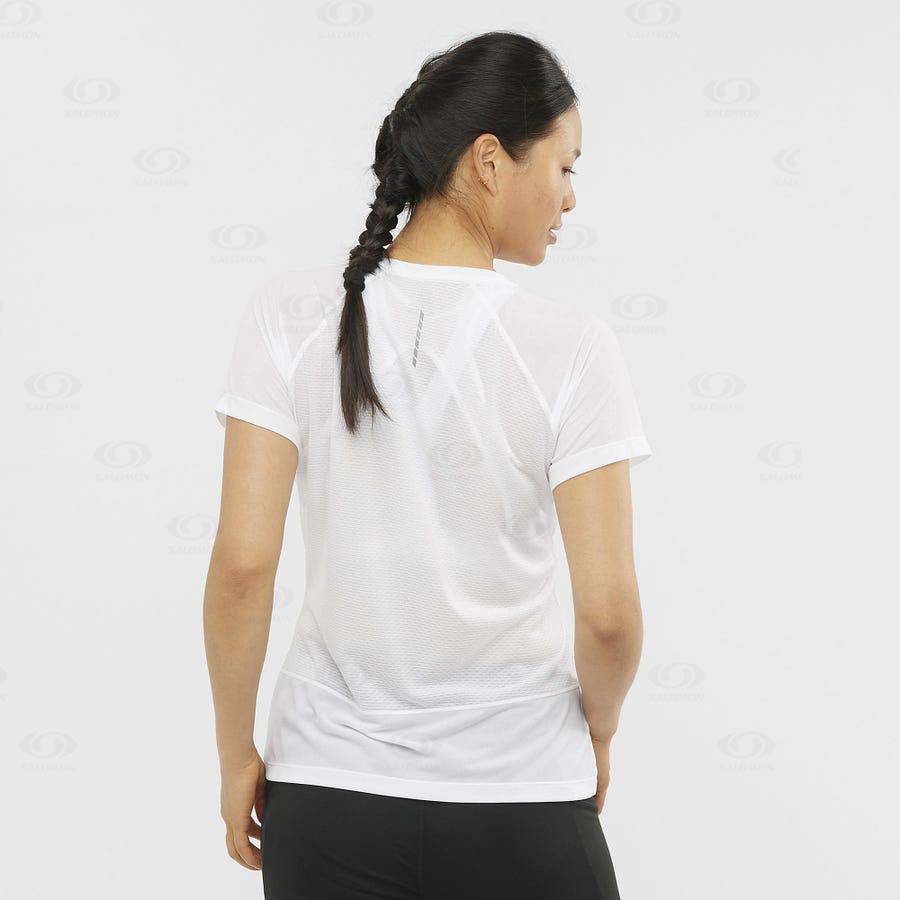 Salomon CROSS REBEL Women's T Shirts White | AU-S1583