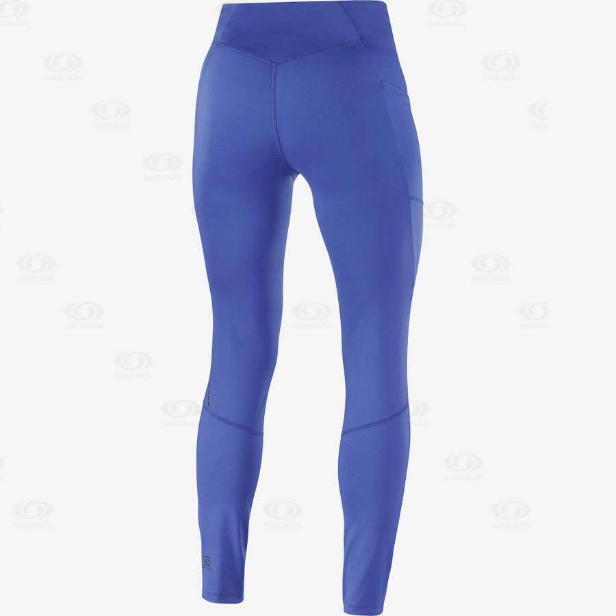 Salomon CROSS RUN 28'' Women's Running Tights Blue | AU-A1927