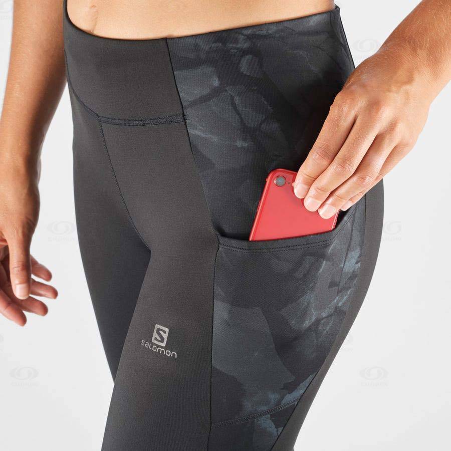 Salomon CROSS RUN 28'' Women's Running Tights Grey | AU-O1196