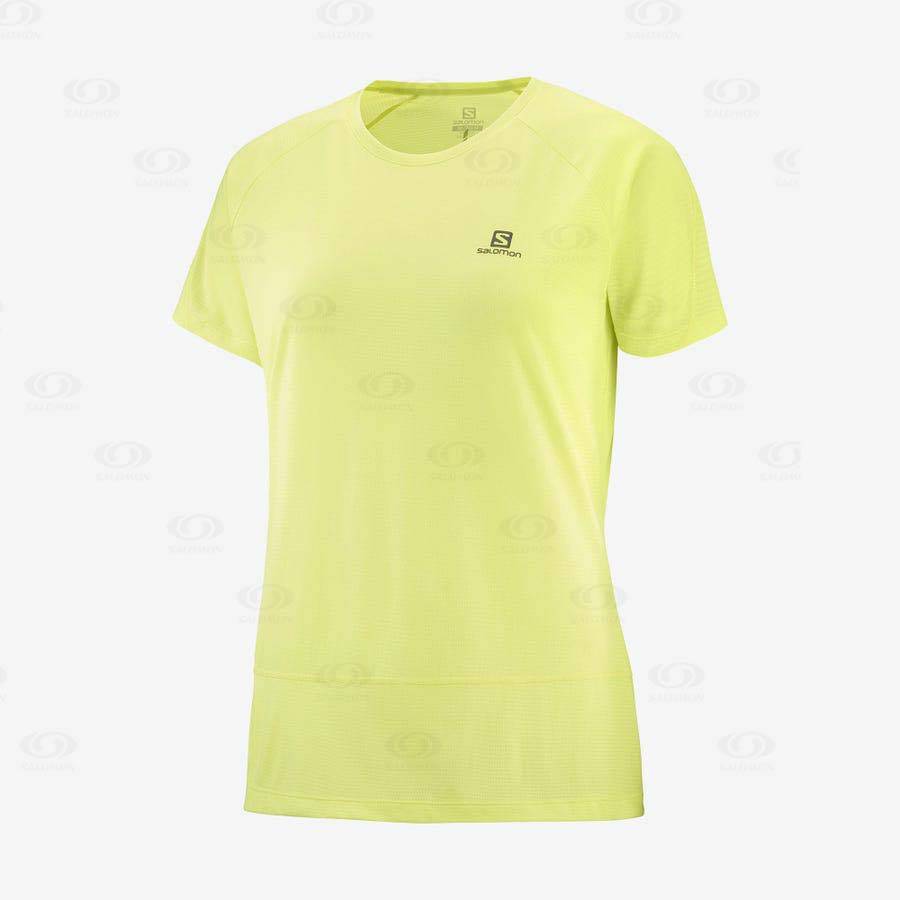 Salomon CROSS RUN Women\'s T Shirts Ye | AU-W3240