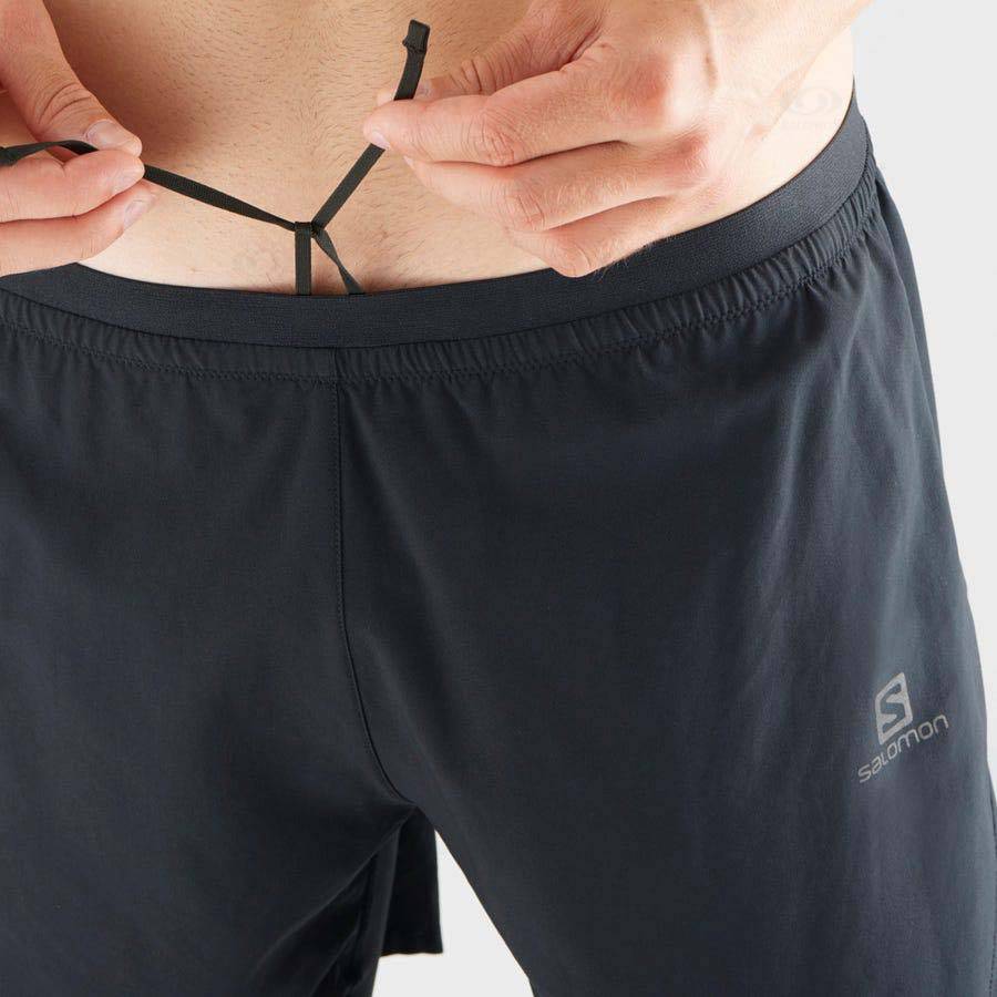 Salomon CROSS TWINSKIN Men's Shorts Black | AU-S1898