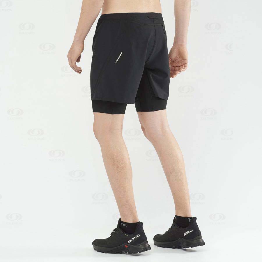 Salomon CROSS TWINSKIN Men's Shorts Black | AU-S1898