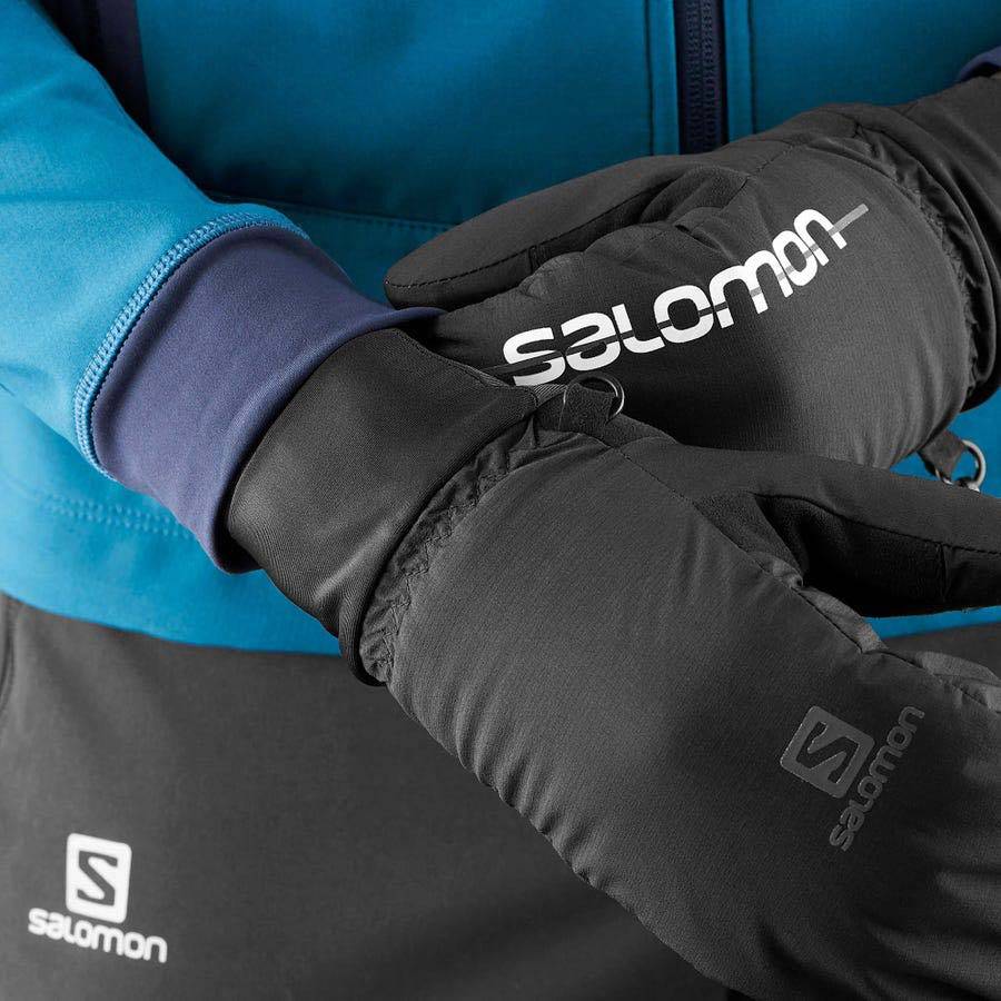 Salomon CROSS WINTER TRAINING Men's Gloves Black | AU-L1676