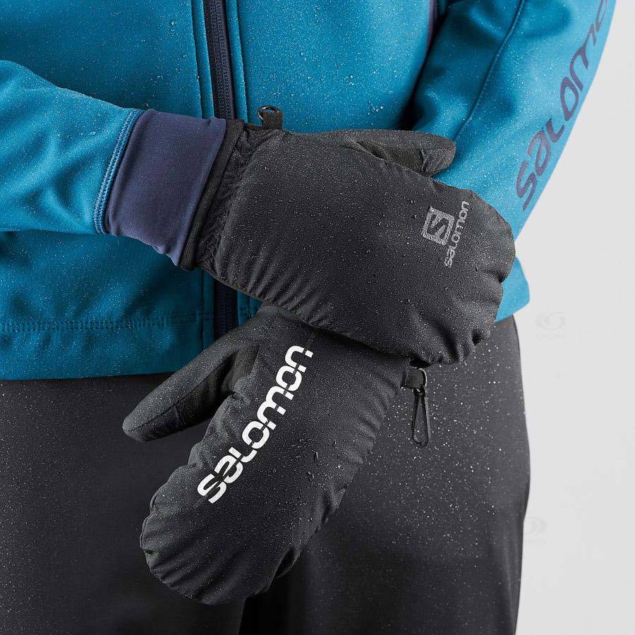 Salomon CROSS WINTER TRAINING Men's Gloves Black | AU-L1676