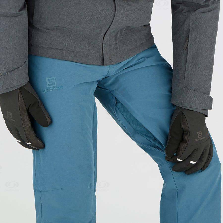 Salomon EDGE Men's Ski Pants Blue | AU-A1591