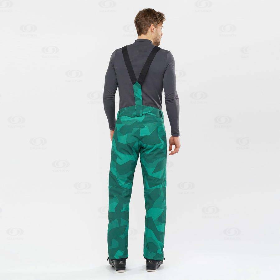 Salomon EDGE Men's Ski Pants Green | AU-O1047