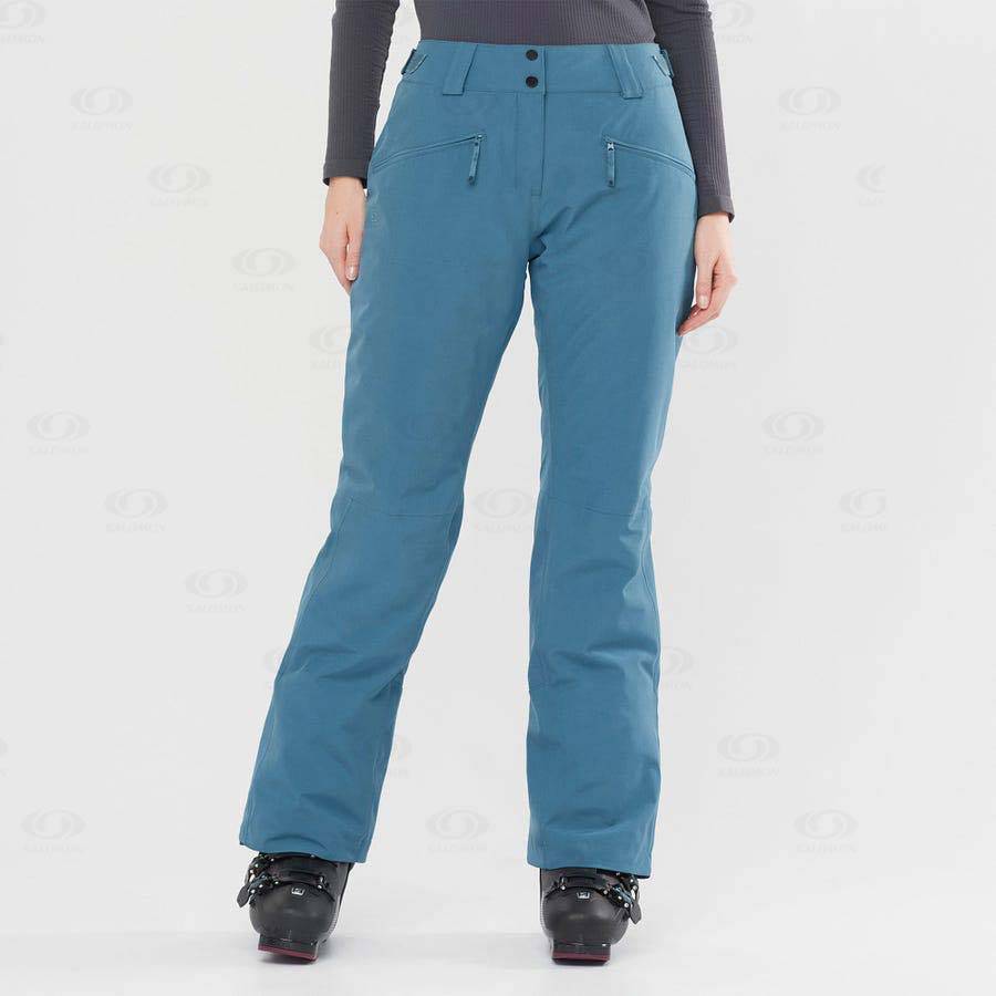 Salomon EDGE Women's Ski Pants Turquoise | AU-M2399