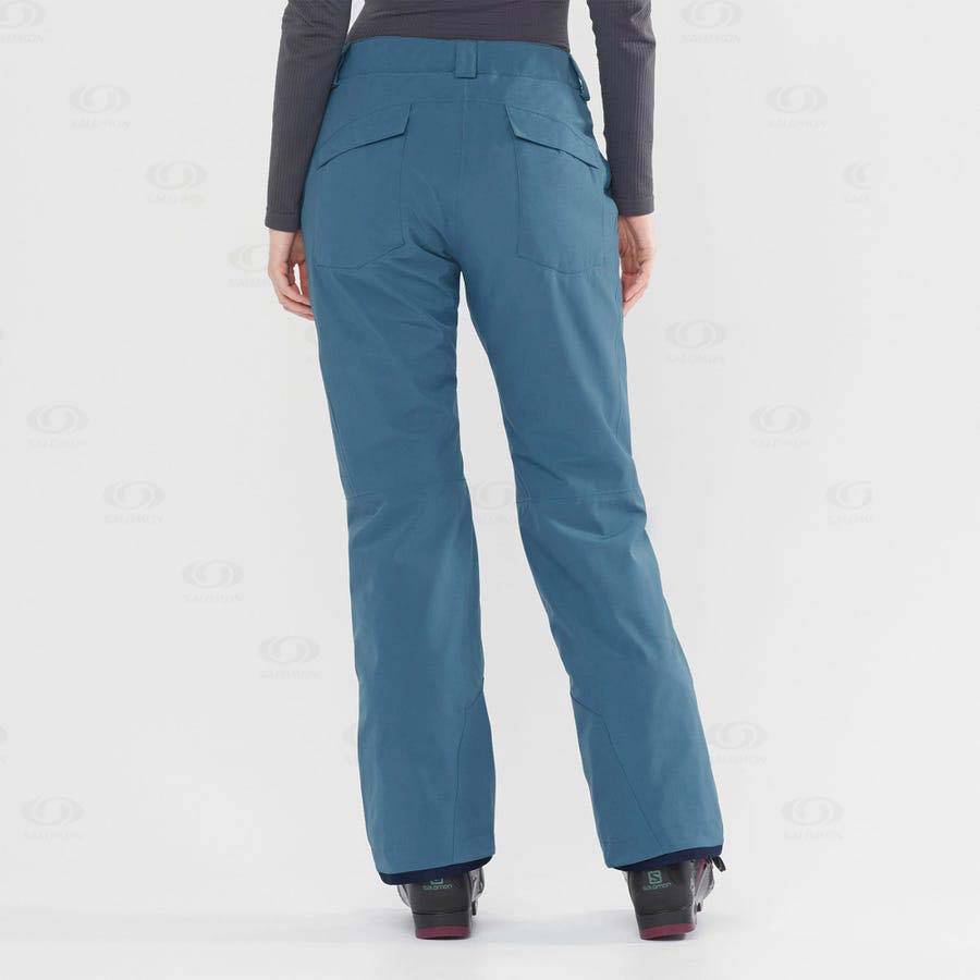 Salomon EDGE Women's Ski Pants Turquoise | AU-M2399