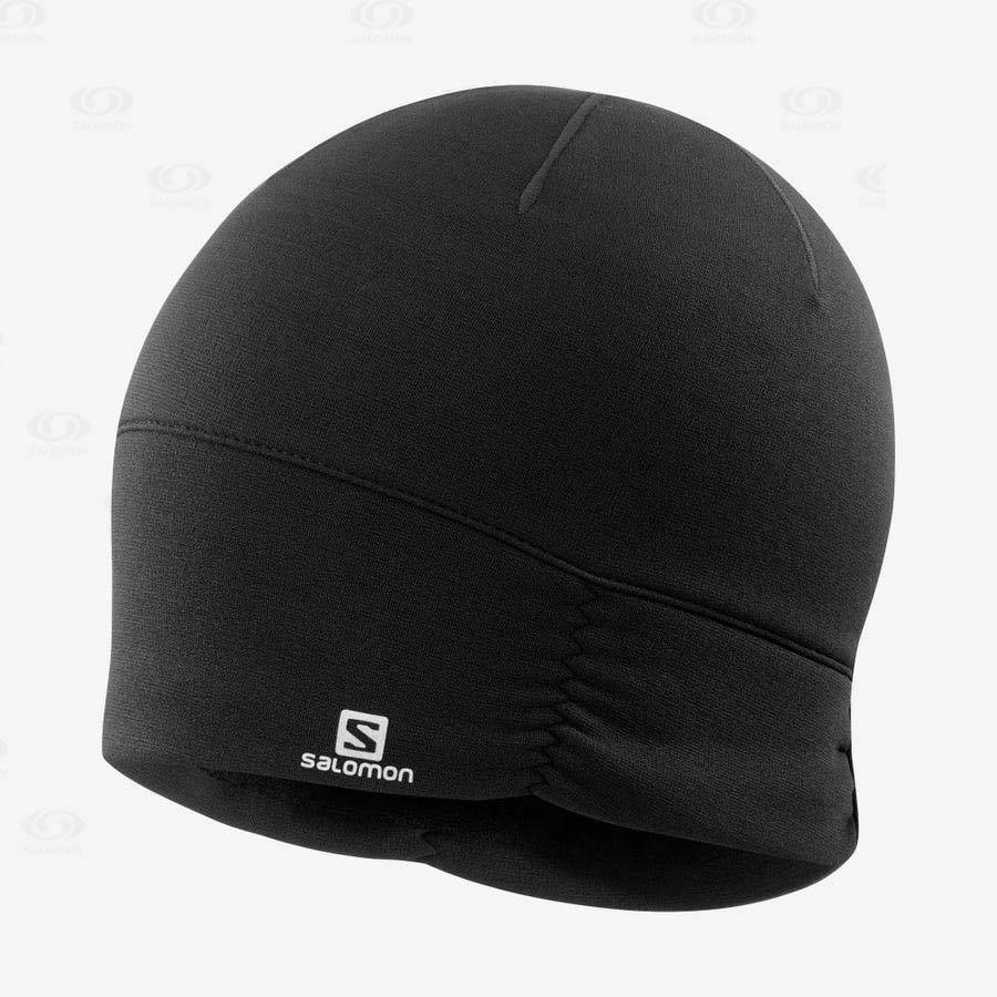 Salomon ELEVATE WARM Men\'s Hats Black | AU-S2598